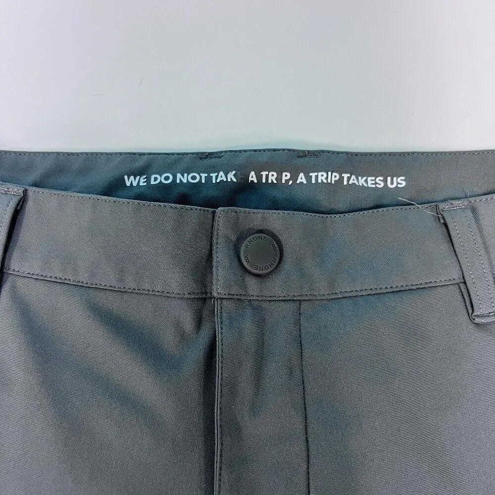 Rhone Commuter Classic Pants lot of 2 Pair Mens 35x27 Black Gray Stretch Chino